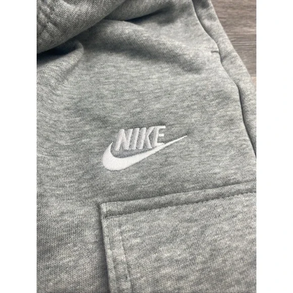 Nike Joggers Womens Plus Size 1X Oversized Mid Rise Fleece Cargo Gray DV5083 NWT - Picture 3 of 14